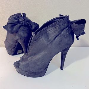 Grey Party Winter Part High Heels